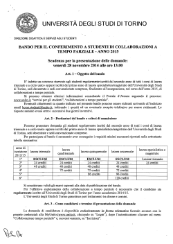 Bando - Università degli Studi di Torino