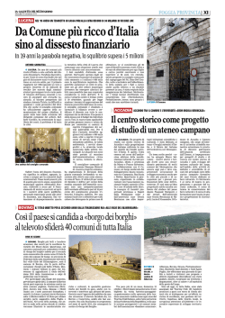 Il centro storico come progetto di studio di un ateneo campano