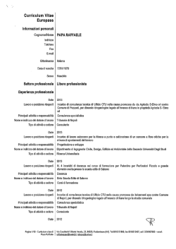 CV - Università degli Studi di Napoli Federico II