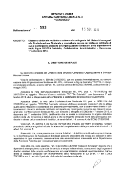 REGIONE LIGURIA - Deliberazione