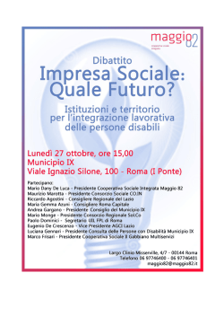 Impresa sociale quale futuro