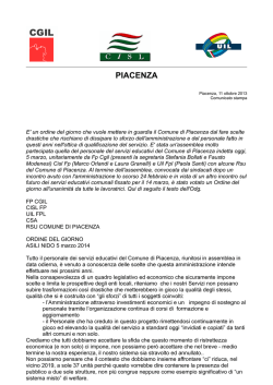 il comunicato sindacale