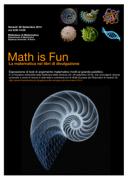 mostra math is fun - Dipartimento di Matematica