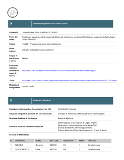 Ortottica ed assistenza oftalmologica