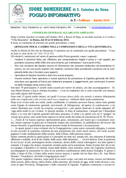 FIITA Aprile 2014 - Suore Domenicane di Santa Caterina da Siena