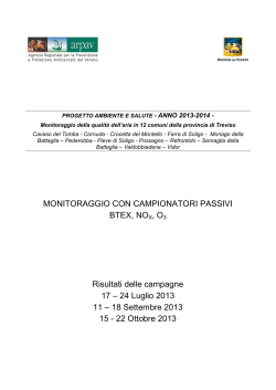 Monitoraggio con campionatori passivi