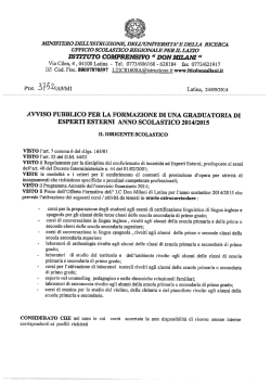il bando - I.C. Don Milani Latina