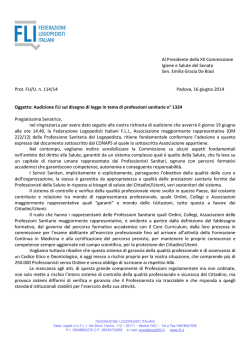 FEDERAZIONE LOGOPEDISTI ITALIANI (95 Kb)