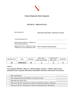 Graduatoria unica regionale