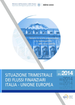 I Trimestre 2014 - Situazione trimestrale dei flussi finanziari