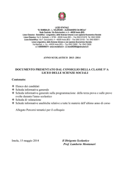 Documento del 15 maggio 5ASS