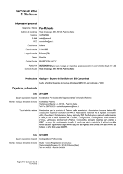 CV Roberto Feo - Adottare un ricercatore