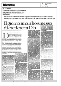 Il giorno in cui ho smesso di credere in Dio