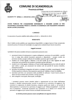 Scarica bando - Comune di Scandriglia