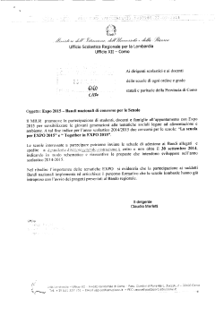 bando nazionale di concorso la scuola per expo 2015
