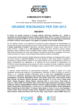 Grande risonanza per din 2014 - PDF