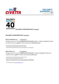 Dolomiti SuperBirthday 2014/2015