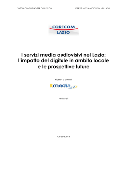 I servizi media audiovisivi nel Lazio