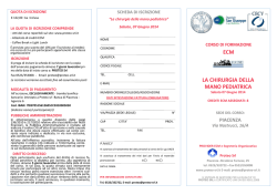 ECM LA CHIRURGIA DELLA MANO PEDIATRICA