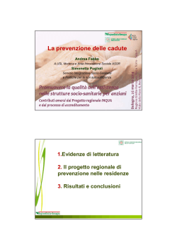 La prevenzione delle cadute - Agenzia sanitaria regionale Emilia