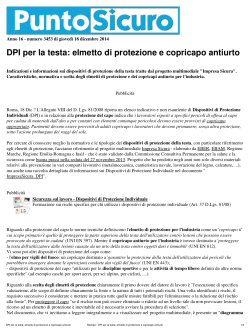 DPI per la testa: elmetto di protezione e copricapo