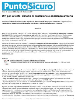 DPI per la testa: elmetto di protezione e copricapo