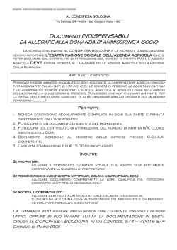Iscrizione - Elenco dei documenti indispensabili da allegare all