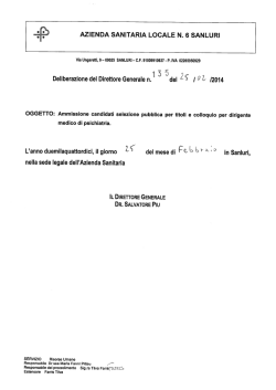 deliberazione n.135 del 25.02.2014