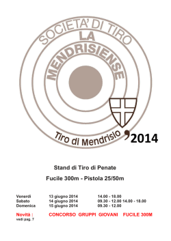 regolamento per il Tiro di Mendrisio
