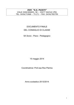 Documento 15 maggio 2014 5A Socio Psico Pedagogico