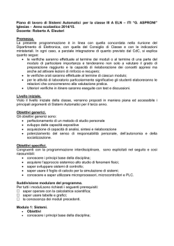 PROGRAMMAZIONE III ELN SISTEMI