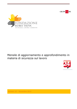 Newsletter 10/2014 - Fondazione Rubes Triva