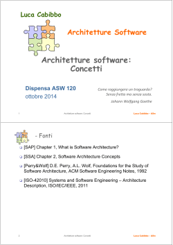 Architetture software: Concetti