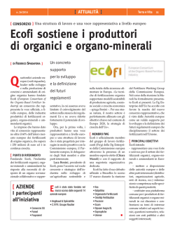 Ecofi sostiene i produttori di organici e organominerali
