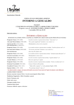 INTORNO A GESUALDO