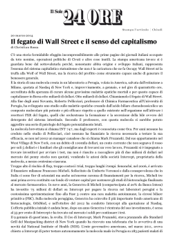 Il fegato di Wall Street e il senso del capitalismo