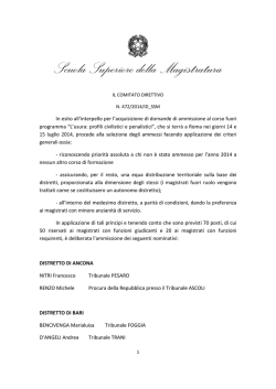 70 Magistrati partecipanti al corso
