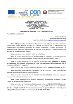 Graduatoria definitiva Tutor PON FSE 2013/2014 - Manzoni