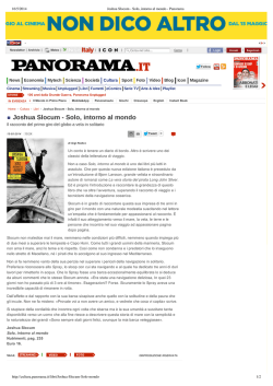 Joshua Slocum - Solo, intorno al mondo - Panorama