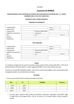 domanda fsa 2014 - Comune di Spinea