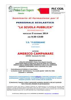 Locandina - FLC CGIL Caserta