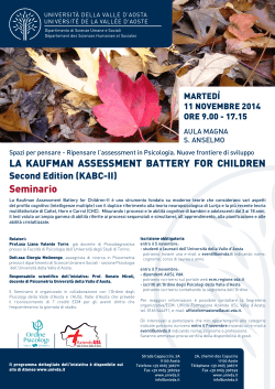2014.11.11 Locandina Kaufmann assessment