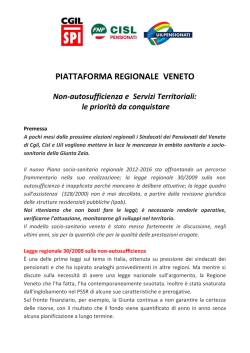 PIATTAFORMA REGIONALE SPI FNP UILP VENETO