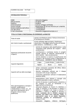 CURRICULUMVITAE INFORMAZIONI PERSONALI NOME