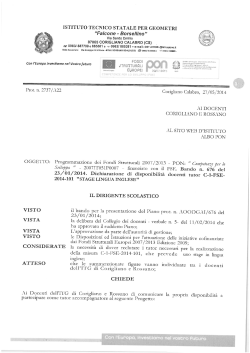 Bando n. 676 del 23/01/2014 "STAGE LINGUA INGLESE"