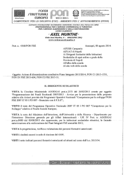 disseminazione finale PON FSE