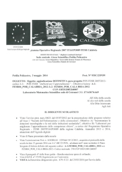 "Laboratorio Matematico Scientifico Mesoraca" sede Cotronei