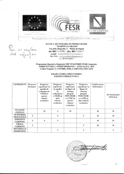 Graduatoria provvisoria progettista