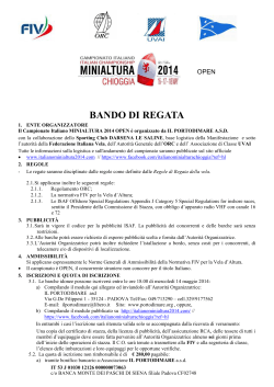 BANDO DI REGATA - Campionato Italiano Minialtura 2014