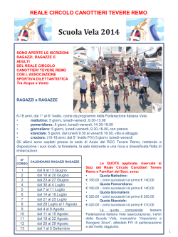 Scuola Vela 2014 - Reale Circolo Canottieri Tevere Remo